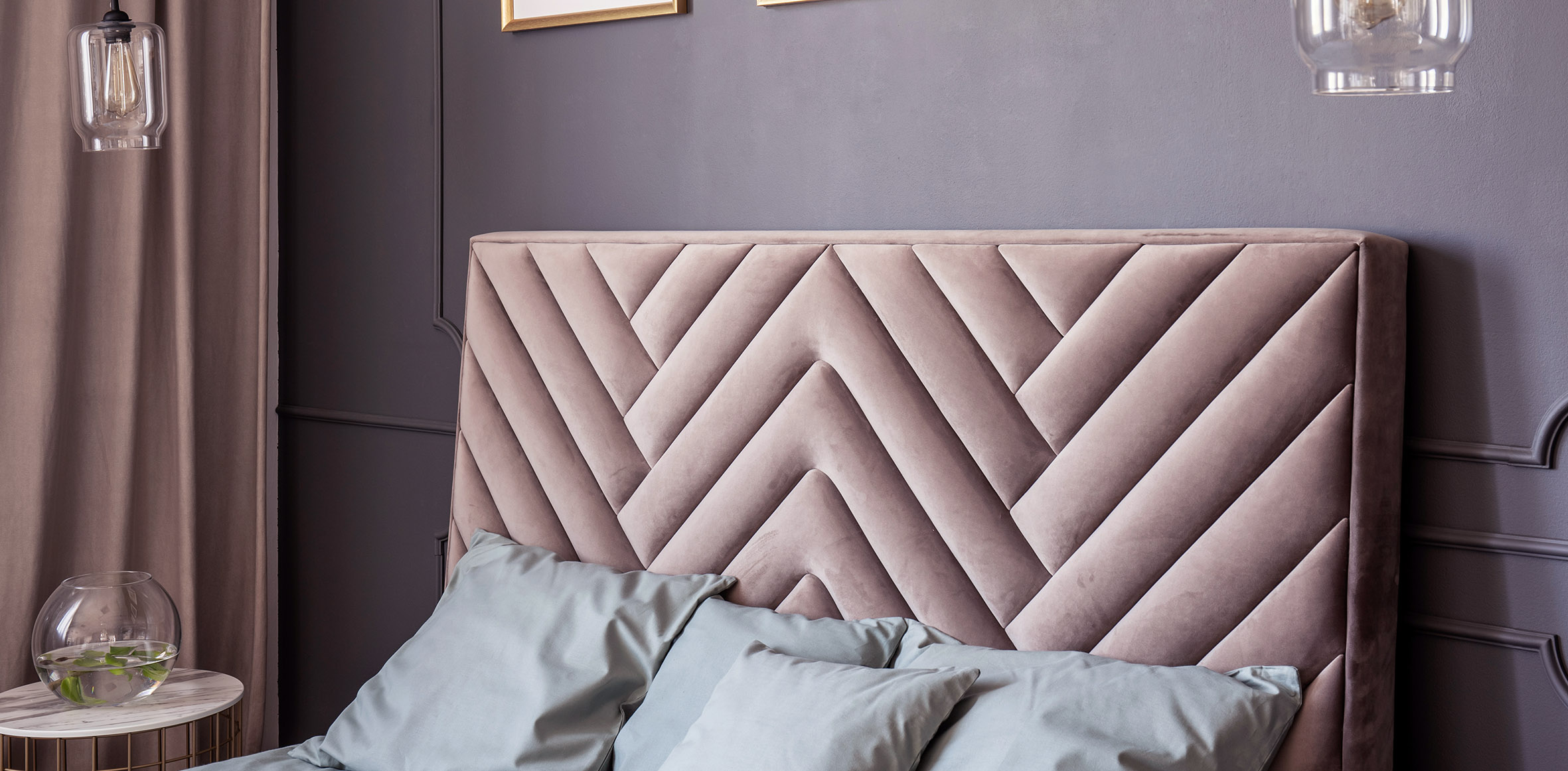 Velvet deals headboard designs