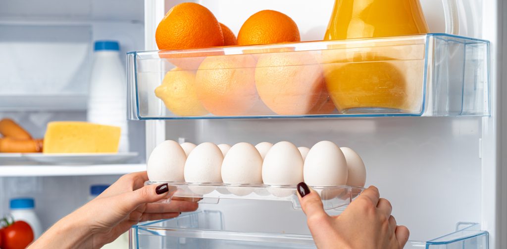 never store eggs in the fridge door