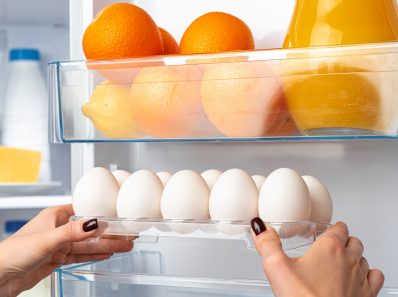 never store eggs in the fridge door