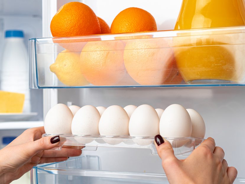 never store eggs in the fridge door