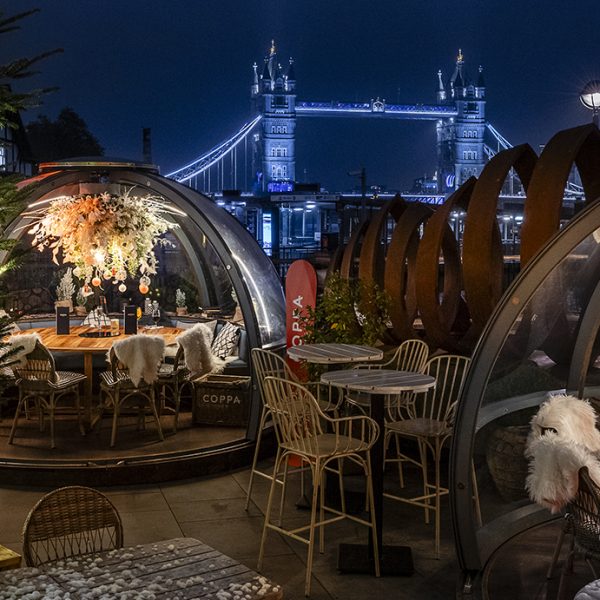 Aperol Themed Winter Igloos at Coppa Club