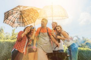 BBQ in the rain