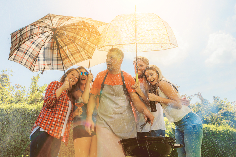 BBQ in the rain